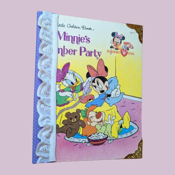 Minnie n' Me Slumber Party Altered Little Golden Book Journal Scrapbook - Picture 3 of 5